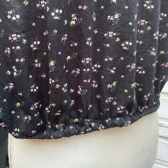 Sleeveless Top Crop Shirt Floral Print Size XL - Picture 4 of 7